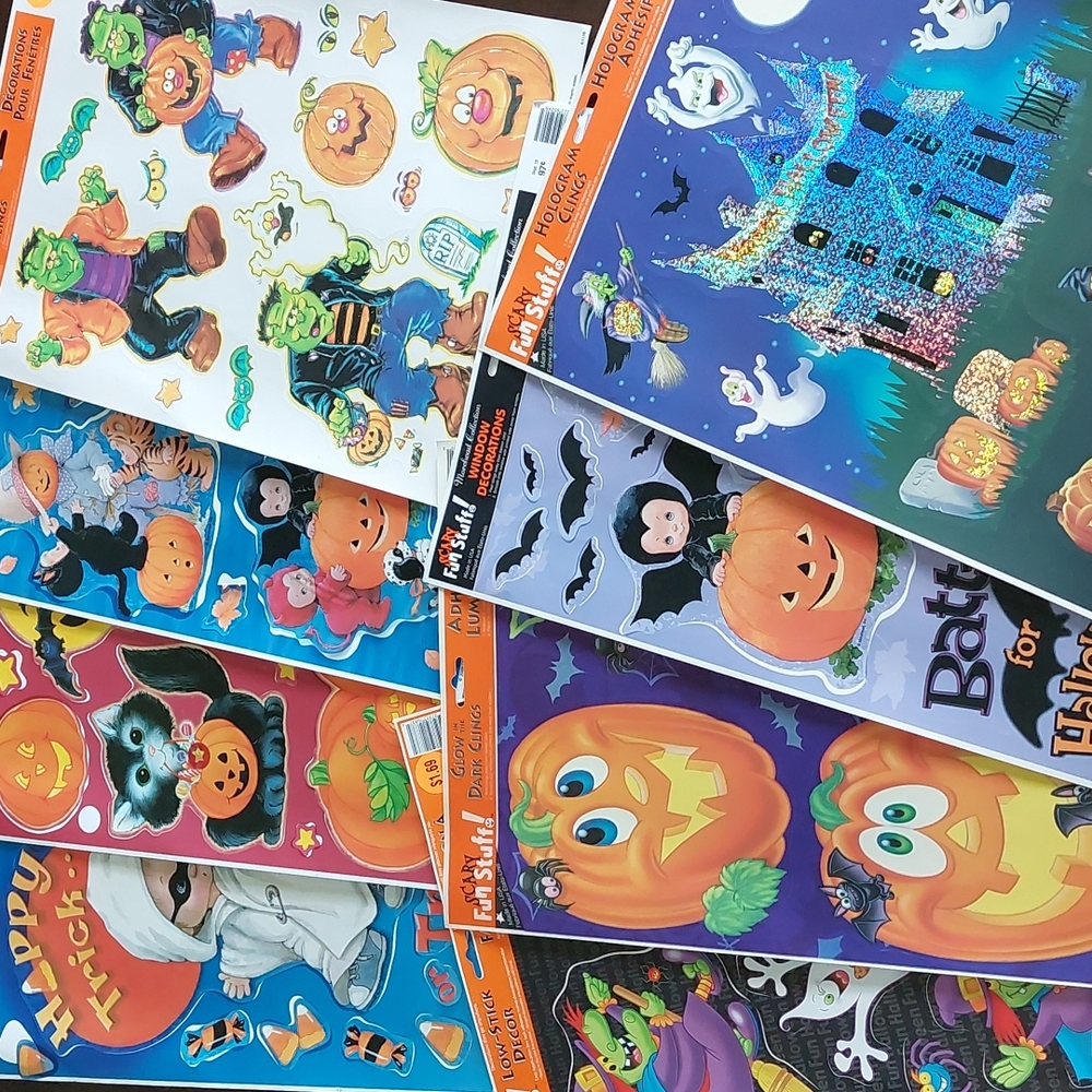 Halloween window clings